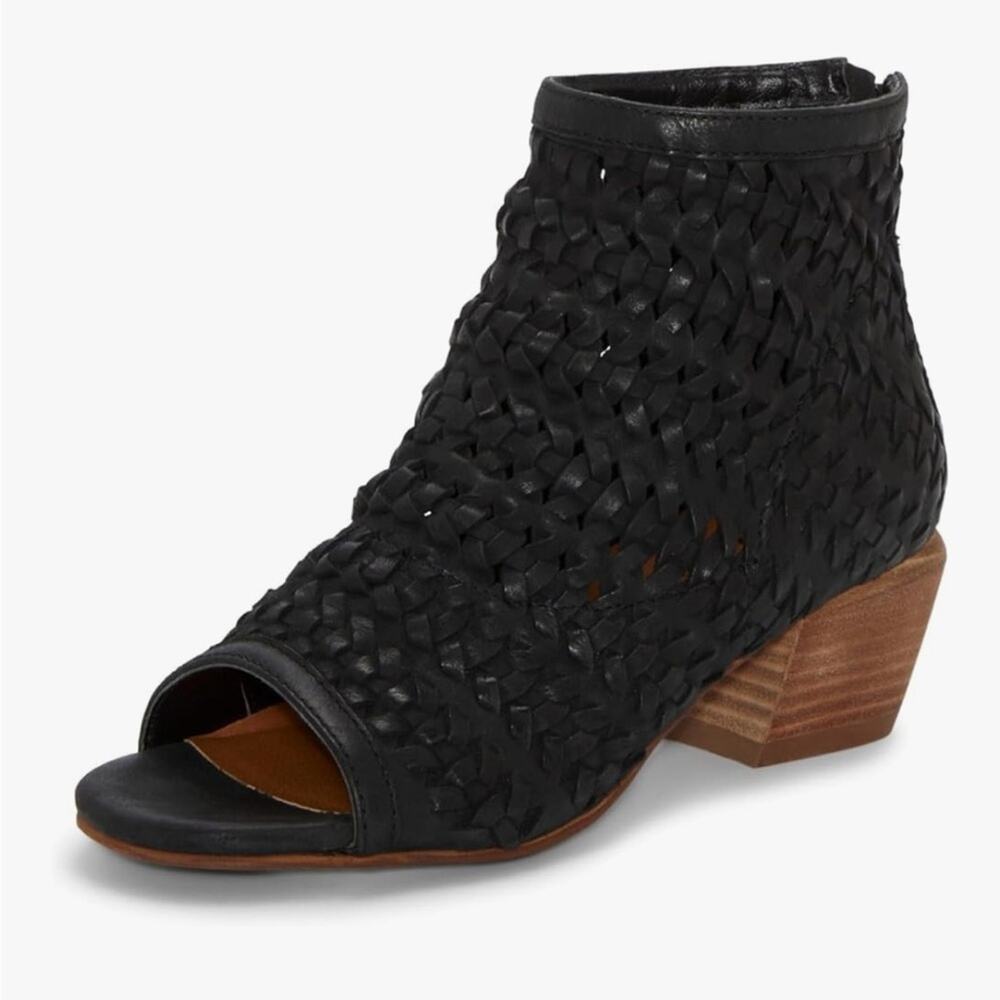 Lucky Brand Womens Mofira Woven Peep Toe Bootie Size 8.5